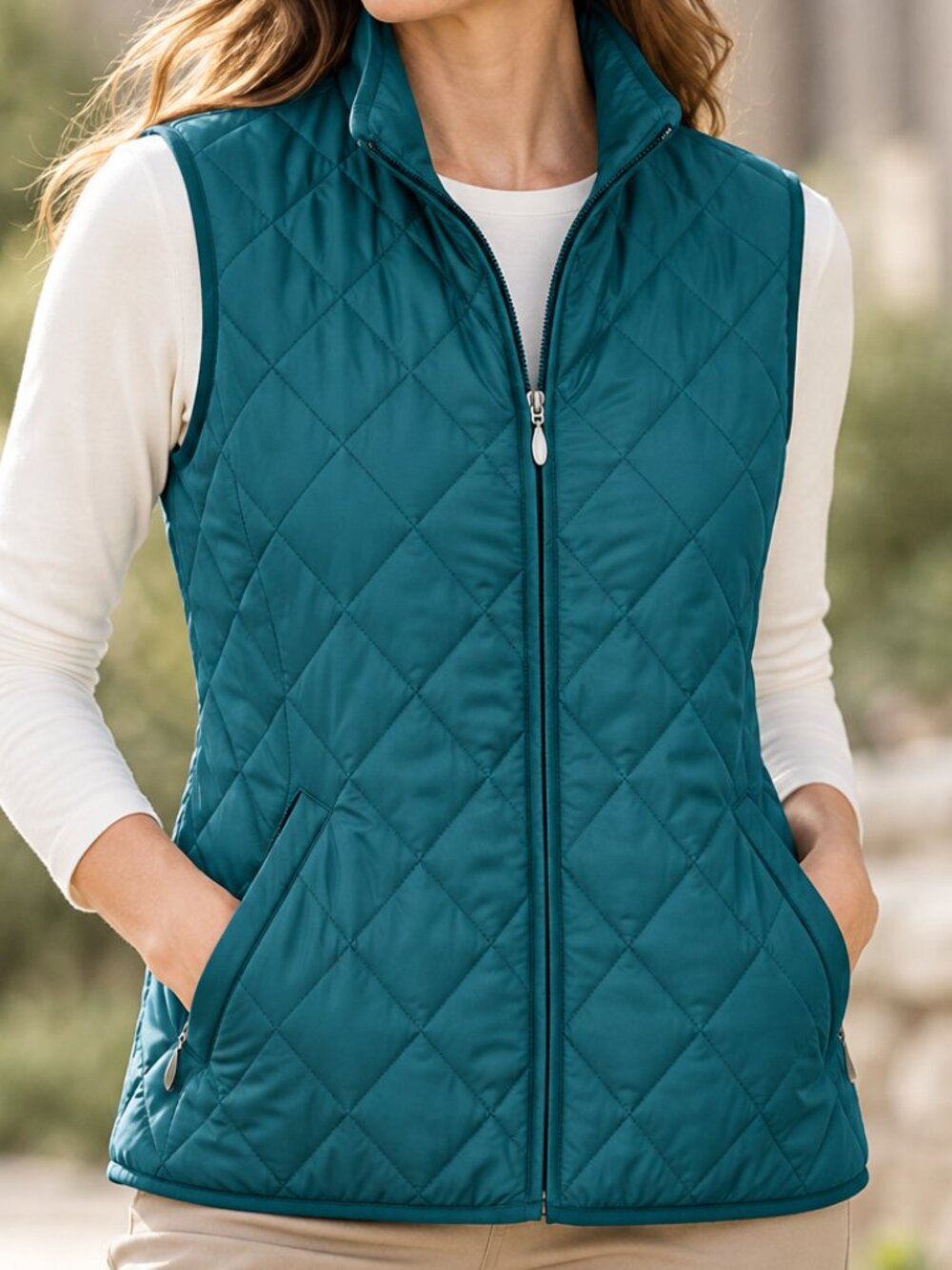 Coldwater Creek Women's Lightweight Quilted Vest NWT 2X